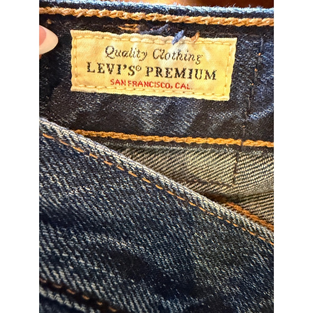 Levi's Dad Jeans Women 26 Blue Premium High Rise Straight Leg Denim Y2K Relaxed - Picture 9 of 12
